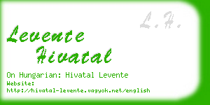 levente hivatal business card